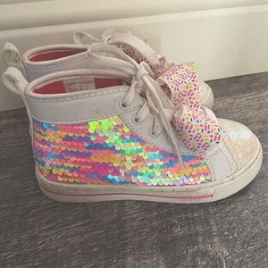 Jojo Siwa sequin shoes little girls size 12